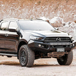 Genesis Non Loop Bull Bar (Black Recovery Points & Grey Bash Plate) to suit Mazda BT-50 (7/2020 to 12/2024)
