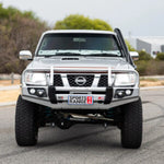 Patrol Y61 2005-2016 707-02 Falcon Bull Bar Black A-Frame Package (LED Foglight) – SKU MCC-03004-702FOGUP
