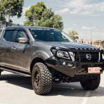 Navara Np300 2021-Present – 707-02 Falcon Bull Bar Black A-Frame Package (LED Foglight) IEB Compatible (Intelligent Emergency Braking) – SKU MCC-03014-702FOGUP