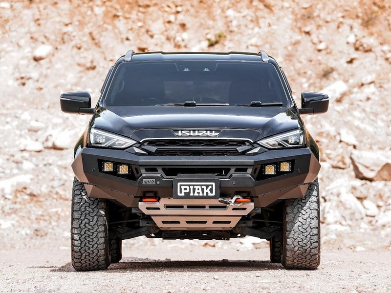 Genesis Non Loop Bull Bar (Orange Recovery Points & Grey Bash Plate) to suit Isuzu MU-X (6/2021 to 10/2024)