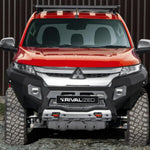 Aluminum Front Bar – Mitsubishi Triton MR 2019-2024, includes RIVAL FOG lights (Set of 2)
