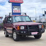 Discovery 1 & 2 1989-2004 707-02 Falcon Bull Bar Black A-Frame Package (LED Foglight) – SKU MCC-09001-702FOGUP